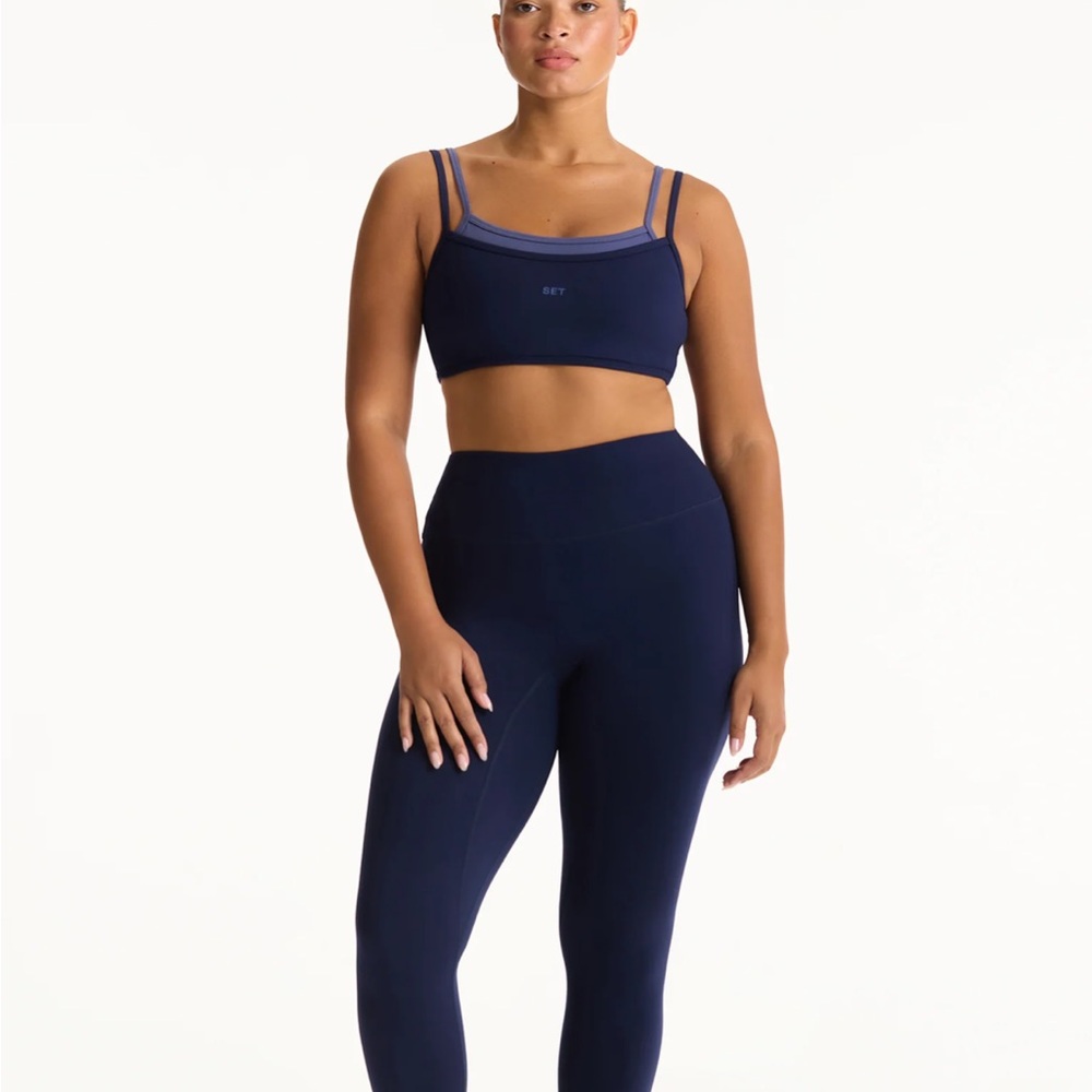 Navy Blue two tone Women's Sports Bra- NEW